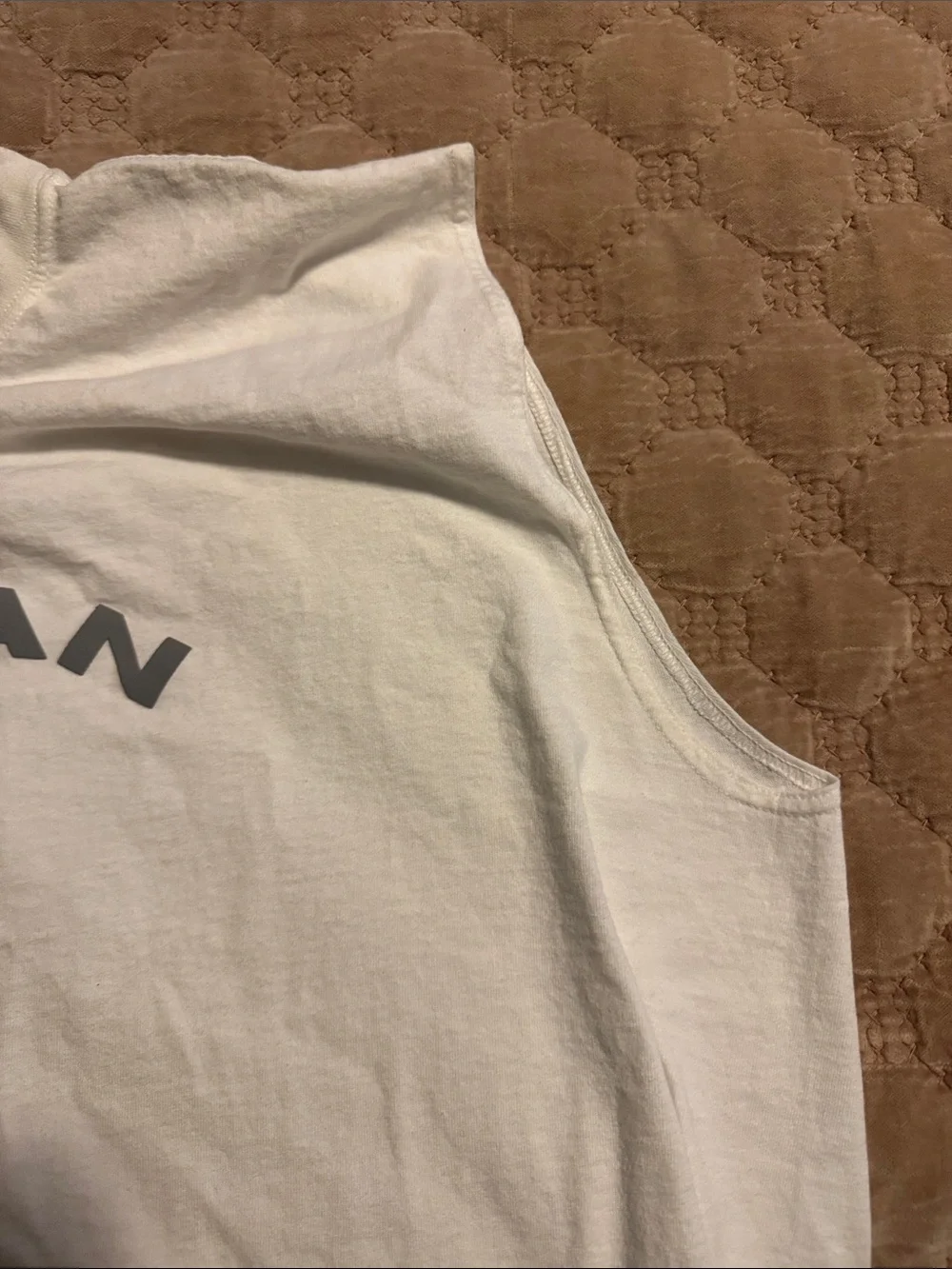 Jordan White sleeveless Tee with Gray 23 and Navy Jumpman